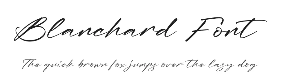 Blanchard Font by glorytype — Script Handwritten Font