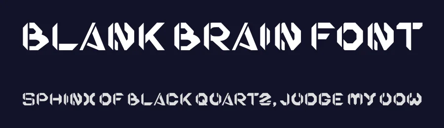 Blank Brain Font by Maiko Hatta — Display Font — thumbnail 2