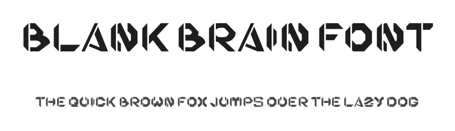 Blank Brain Font by Maiko Hatta — Display Font