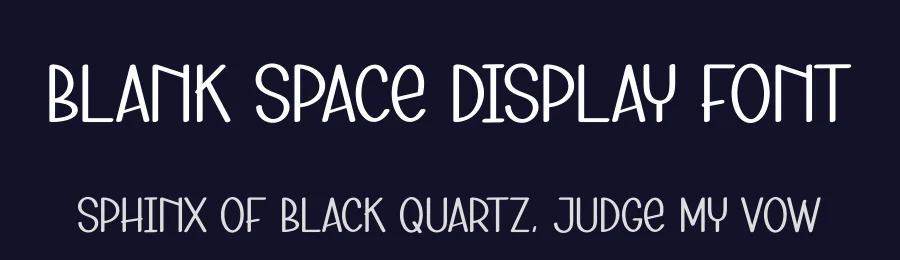 Blank Space Display Font by creativeletter — Display Font — thumbnail 2