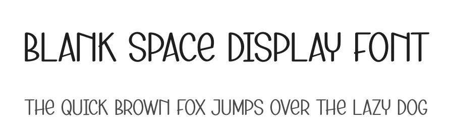 Blank Space Display Font by creativeletter — Display Font