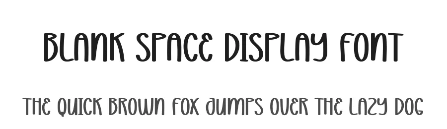 Blank Space Display Font by andikastudio — Display Font