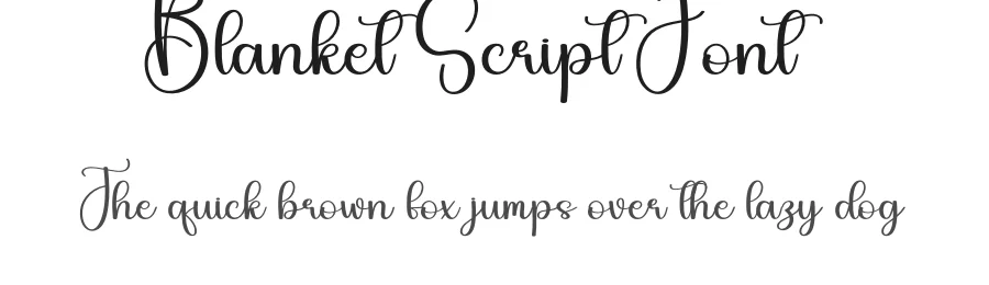 Blanket Script Font by andikastudio — Script Handwritten Font