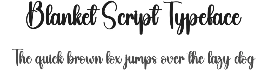 Blanket Script Typeface by creativeletter — Script Handwritten Font