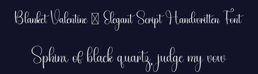 Blanket Valentine – Elegant Script Handwritten Font by freshtypeink — Script Handwritten Font — thumbnail 2