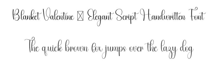 Blanket Valentine – Elegant Script Handwritten Font by freshtypeink — Script Handwritten Font