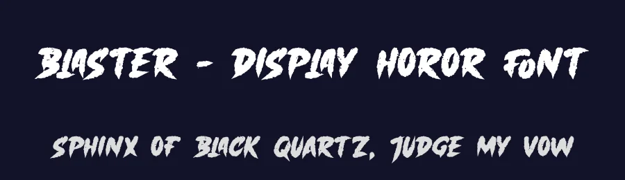 Blaster – Display Horor Font by NuType — Script Handwritten Font — thumbnail 2