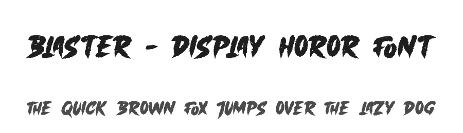 Blaster β Display Horor Font by NuType β Script Handwritten Font
