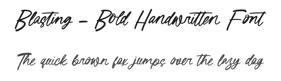 Blasting – Bold Handwritten Font by letterenastudios — Script Handwritten Font