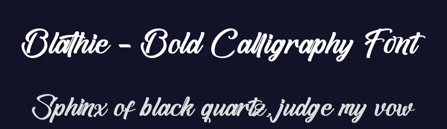 Blathie – Bold Calligraphy Font by stylishtype.co — Script Handwritten Font — thumbnail 2