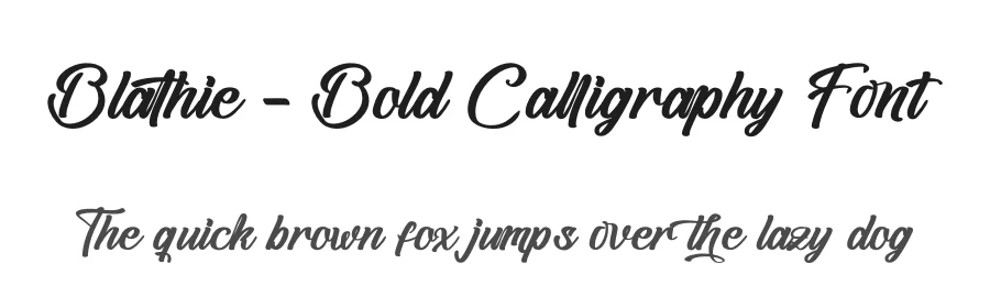 Blathie – Bold Calligraphy Font by stylishtype.co — Script Handwritten Font