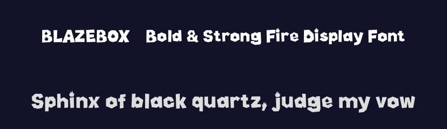 BLAZEBOX – Bold & Strong Fire Display Font by Mighty Gummy Factory — Display Font — thumbnail 2