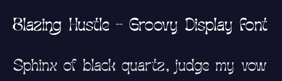 Blazing Hustle – Groovy Display Font by timelesstype.co — Display Font — thumbnail 2