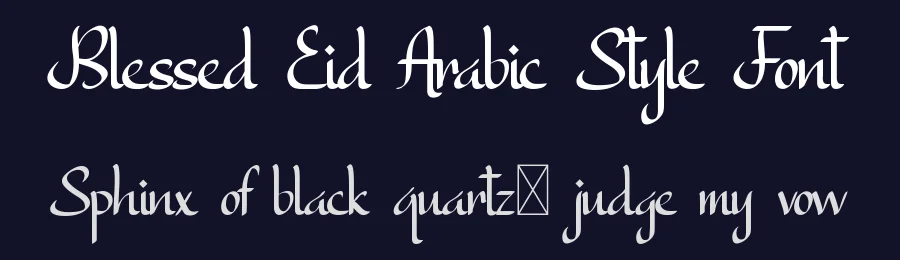 Blessed Eid Arabic Style Font by CalligraphyFonts.net — Script Handwritten Font — thumbnail 2