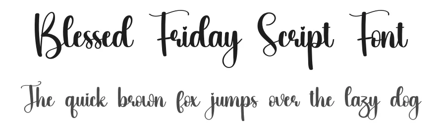 Blessed Friday Script Font by creativeletter — Script Handwritten Font