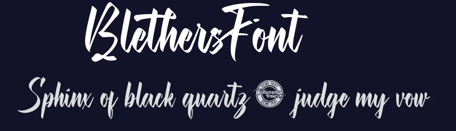 Blethers Font by CalligraphyFonts.net — Script Handwritten Font — thumbnail 2