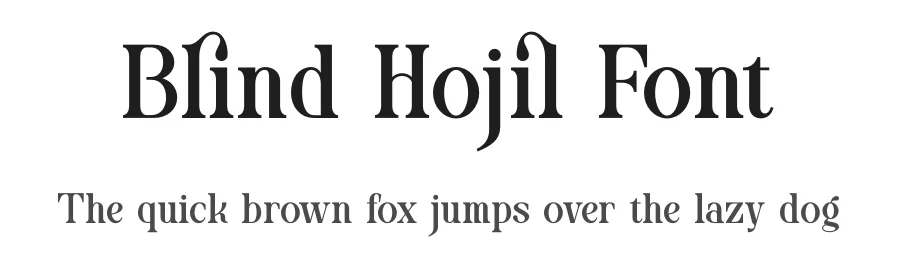 Blind Hojil Font by Denustudios — Serif Font