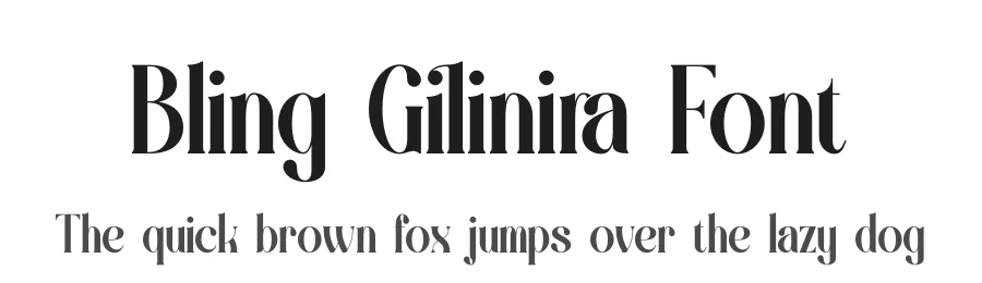 Bling Gilinira Font by Denustudios — Serif Font