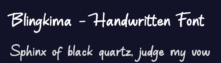 Blingkima – Handwritten Font by Basnistudio — Script Handwritten Font — thumbnail 2