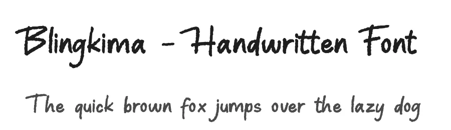Blingkima β Handwritten Font by Basnistudio β Script Handwritten Font