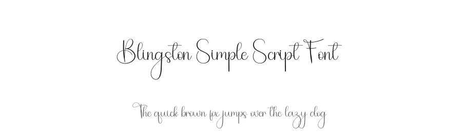 Blingston Simple Script Font by freshtypeink — Script Handwritten Font
