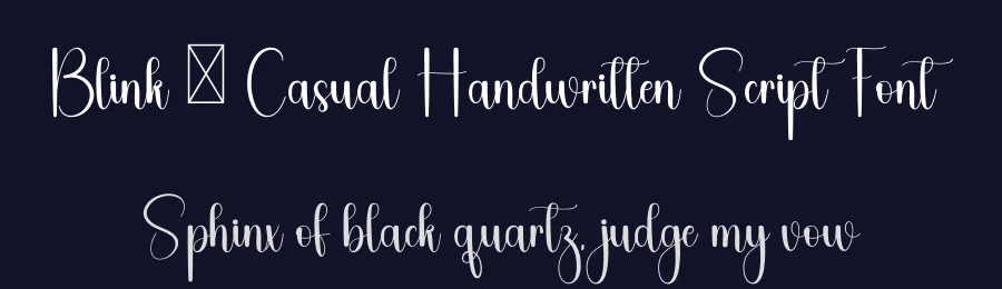 Blink – Casual Handwritten Script Font by freshtypeink — Script Handwritten Font — thumbnail 2