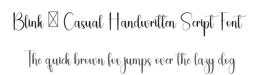 Blink – Casual Handwritten Script Font by freshtypeink — Script Handwritten Font