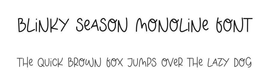 BLINKY SEASON Monoline Font by balpirick — Decorative Font