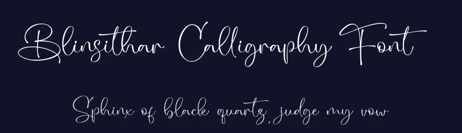 Blinsithar Calligraphy Font by [email protected] — Script Handwritten Font — thumbnail 2