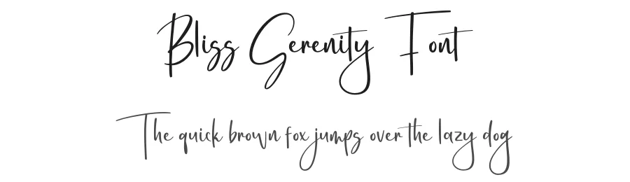 Bliss Serenity Font by bearydsgn — Script Handwritten Font