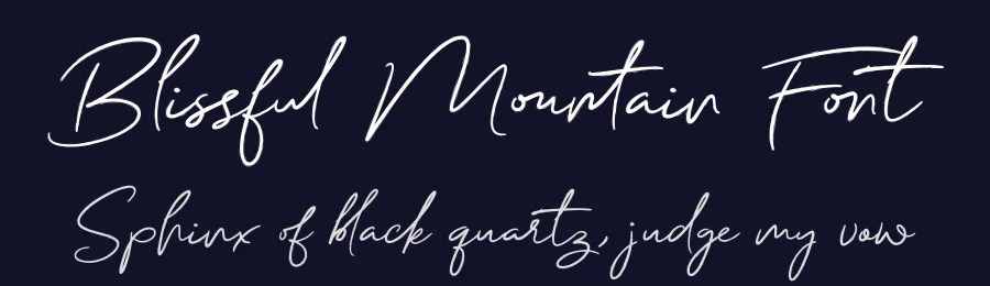 Blissful Mountain Font by letterhanna — Script Handwritten Font — thumbnail 2