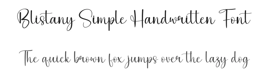 Blistany Simple Handwritten Font by andikastudio — Script Handwritten Font