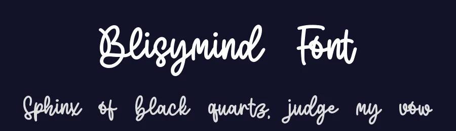 Blisymind Font by qwrtype — Script Handwritten Font — thumbnail 2
