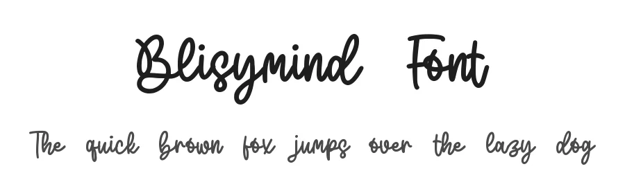 Blisymind Font by qwrtype — Script Handwritten Font