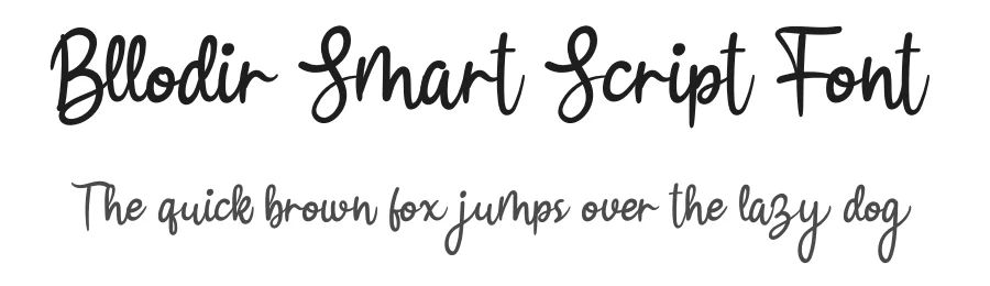 Bllodir Smart Script Font by andikastudio β Script Handwritten Font