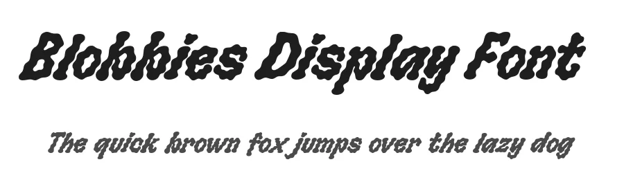 Blobbies Display Font by Blankids — Display Font