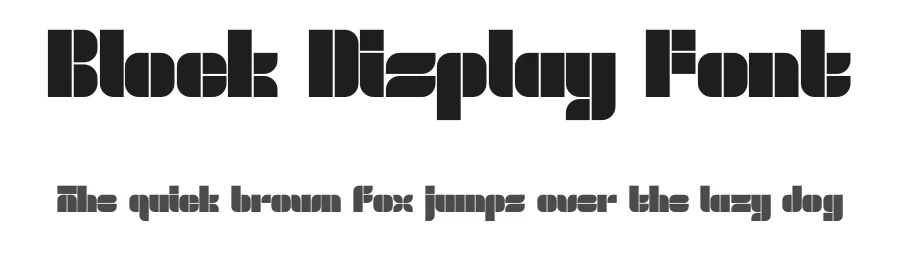 Block Display Font by Junhan — Display Font