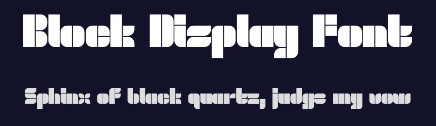 Block Display Font by Jun Han Sim — Display Font — thumbnail 2