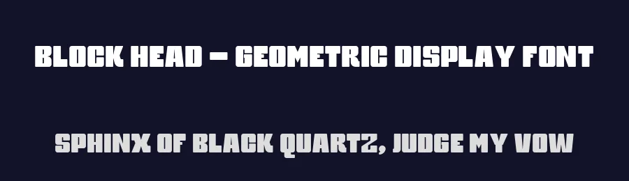 Block Head – Geometric Display Font by Linecreative — Display Font — thumbnail 2