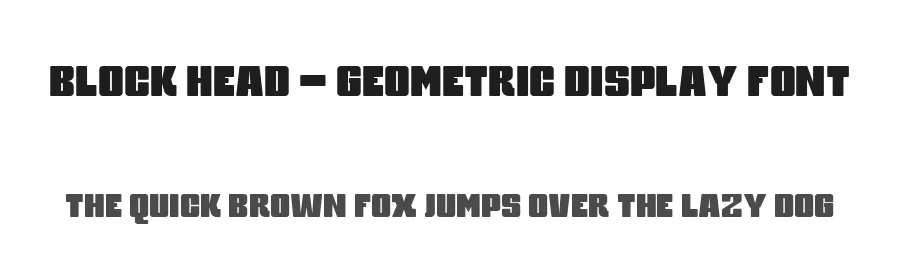 Block Head – Geometric Display Font by Linecreative — Display Font