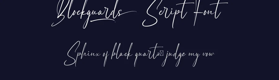 Blockguards Script Font by VinType — Script Handwritten Font — thumbnail 2