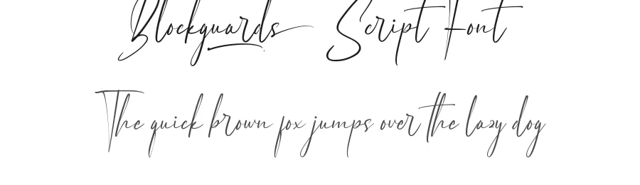 Blockguards Script Font by VinType — Script Handwritten Font