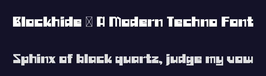 Blockhide – A Modern Techno Font by Marvadesign — Display Font — thumbnail 2