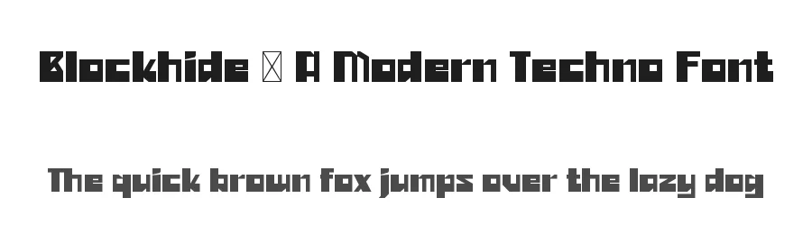 Blockhide – A Modern Techno Font by Marvadesign — Display Font