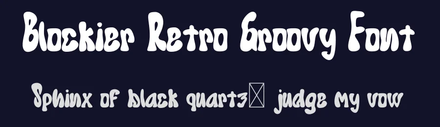 Blockier Retro Groovy Font by Koplexsstudio — Display Font — thumbnail 2