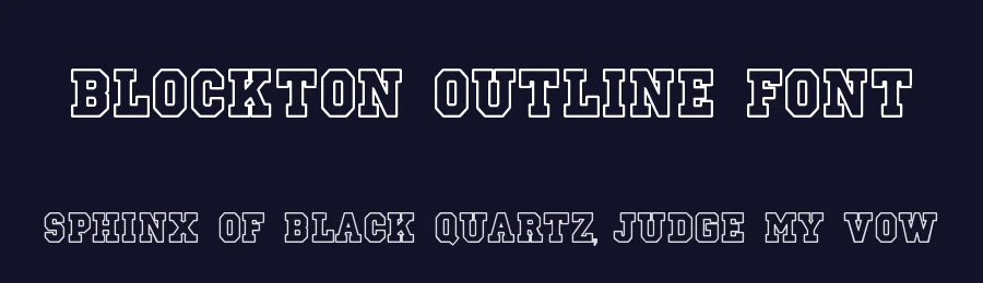 Blockton Outline Font by Dm Studio — Display Font — thumbnail 2
