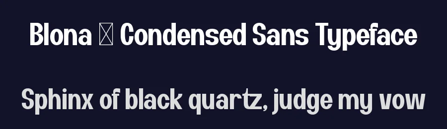Blona – Condensed Sans Typeface by MaikoHatta — Sans Serif Font — thumbnail 2