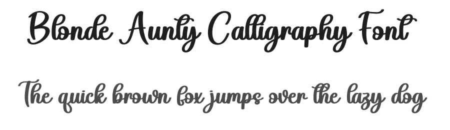 Blonde Aunty Calligraphy Font by creativeletter — Script Handwritten Font