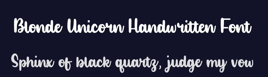Blonde Unicorn Handwritten Font by balpirick — Script Handwritten Font — thumbnail 2