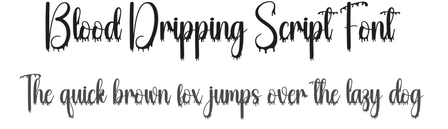 Blood Dripping Script Font by creativeletter — Script Handwritten Font